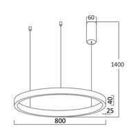 Led visilica, okrugla bela 2540-RND-45W-3IN1 - Slika 4