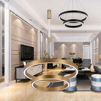 Led visilica, okrugla zlatna, 65W-3U1 - Slika 2