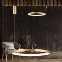 Led visilica okrugla zlatna 36W-3U1-IP20 - Slika 2