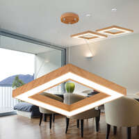 Led visilica sa daljinskom komandom, kvadratna, drvo, 45W - Slika 2