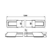 LED zidna svetiljka 36W, 0.6MT, 3000K - Slika 3