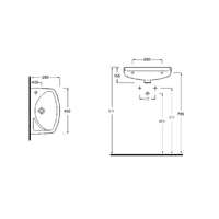 Konzolni lavabo 45 standard LINNI - Slika 2