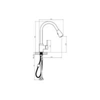 Slavina za sudoperu KITCHEN 005 hrom LINNI - Slika 4