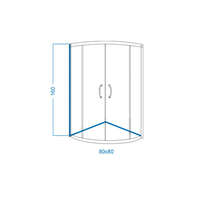 LINNI tuš kabina R80 classic duboka - Slika 2