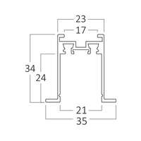 Magnetna šina 1m crna - Slika 2