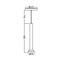 Magnetna visilica 7W, 3000K, crna - Slika 3