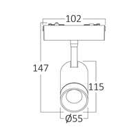 Magnetni reflektor 18W 4000K crni - Slika 2