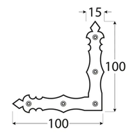 NAD 8 Dekorativni ugaonik 100x100x15x2,0 mm crni - Slika 2