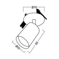 Nadgradna rozetna GU10 bela - Slika 4