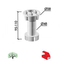 Nogica za kuhinju NO4 BELA 95-110/FI58/FI48MM OPD