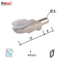 Nosač staklene police NP3 NIKL FI5/L=9/L1=17MM (4KOM) XPD