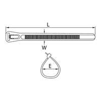 Odveziva kablovska vezica 7.5x300mm 25kom. crna Commel - Slika 2