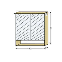 Ogledalo 80 PARIS LINNI natural oak - Slika 2