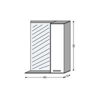 Ogledalo 80 VENICE LINNI grey - Slika 2