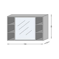 Ogledalo za kupatilo 100 VERONA LINNI sonoma - Slika 2