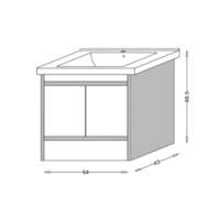 Ormaric 65 ATHENA LINNI sonoma - Slika 2