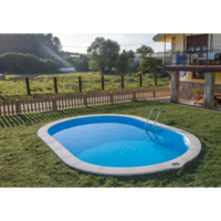 Ovalni montažni bazen GRE ukopni - set 600x320x150 - 10 m3 filter