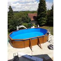 Ovalni montažni bazen GRE Wood - set 7,3X3,75X1,2 - 4m3/h - Slika 5