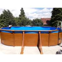 Ovalni montažni bazen GRE Wood - set 7,3X3,75X1,32 - 4m3/h - Slika 5