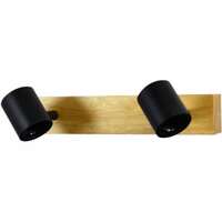 Spot lampa plafonska Madeline 2xE27 Drvo/Crna