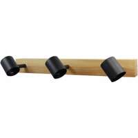 Spot lampa plafonska Madeline 3xE27 Drvo/Crna