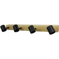 Spot lampa plafonska Madeline 4xE27 Drvo/Crna