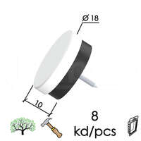 Podloška, guma za nameštaj, ekser FK04 BELA FI18MM (8KOM) DBP1