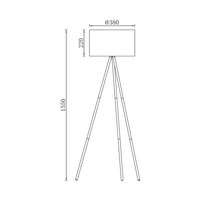 Podna lampa siva 1H-1xE27 - Slika 4