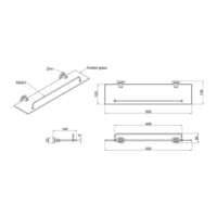 Polica staklena ravna ENJOY LINNI - Slika 3
