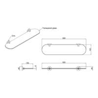 Polica staklena ravna MODERN LINNI - Slika 3