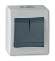 Prekidač serijski Power 10A/250V PVC siva