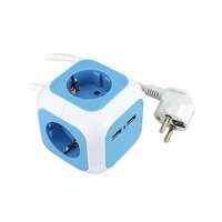 Prenosiva utičnica 4 utičnice 2xUSB 5V 2.1A