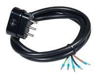 Prikjučni kabl slobodni kraj crni trofazni H05VV-F Commel