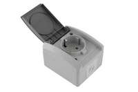 Priključnica dvopolna SETQ 16A/250V siva