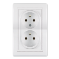 Priključnica dvopolna dvostruka sa polikarbonatskim jezgrom, fr. Prestige