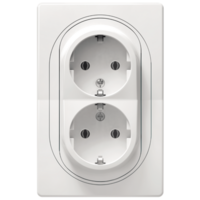 Priključnica dvopolna dvostruka sa polikarbonatskim jezgrom EON