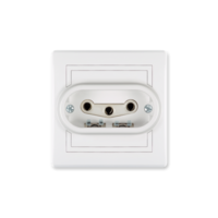 Priključnica tropolna sa porcelanskim jezgrom Prestige