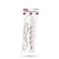 Produžni kabl sa prekidačem 4G+3USB 1.5m 3x1.5 Entac - Slika 2