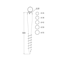 PWO 68/550 Uvrtni nosač 68x550x1,8 - Slika 2