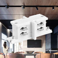 Ravni konektor za alu šine beli - Slika 2