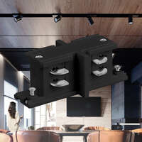 Ravni konektor za alu šine crni - Slika 2