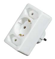 Razdelnik trostruki kombinovani beli 1 šuko+2 euro