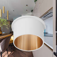 Rozetna ALFA C okrugla belo-zlatna - Slika 2