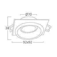 Rozetna ALFA E kvadratna bela - Slika 3