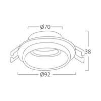 Rozetna ALFA E okrugla crna - Slika 3