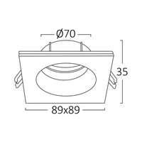Rozetna IP kvadratna crna - Slika 3