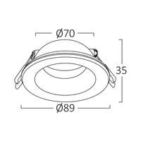 Rozetna IP okrugla crna - Slika 3