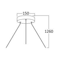 Rozetna za viseću montažu BLADE-SS-400/500 drvo - Slika 3