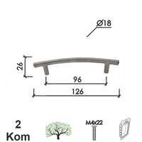 Ručica za nameštaj C11 B-NI 96MM (2KOM) DBP1
