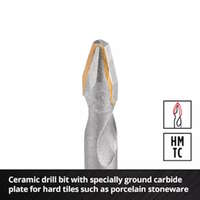 S-CASE set burgija za ciglu i keramiku E6.3 1/4" 10/1 Einhell - Slika 8